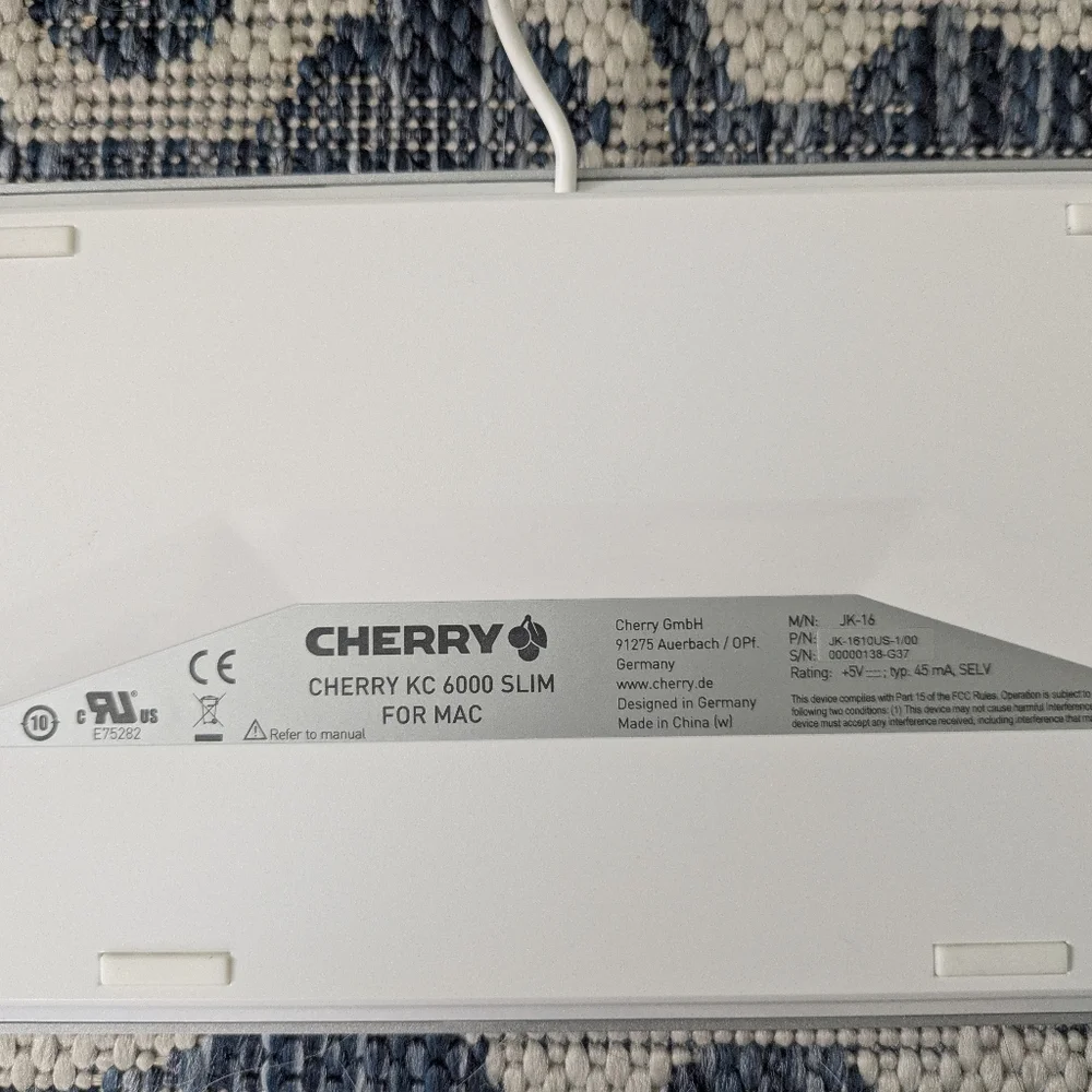 Cherry KC 6000 Slim Corded Keyboard for Mac